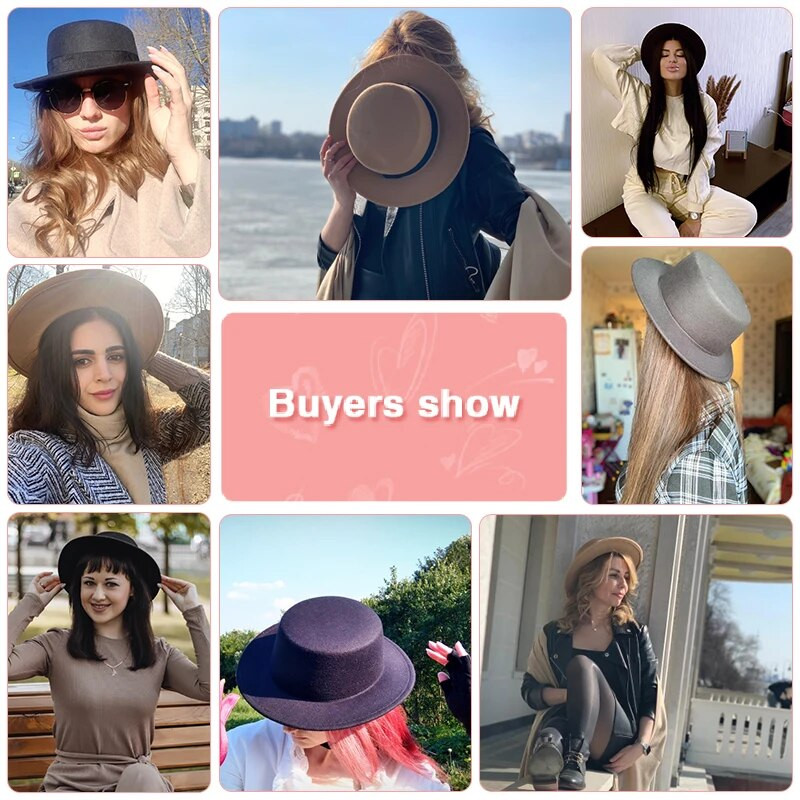 RICYGVM laia äärega naiste Fedora sügistalvine villane vildist müts ühevärviline tasapinnaline kapotiga elegantne Briti naiste džässi kirikumüts