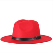 Josta vienkrāsains sieviešu sarkana filca cepure rudens ziemas modes vienkārša paisuma korejiešu versija Džeza cepure pieaugušajiem vāciņš