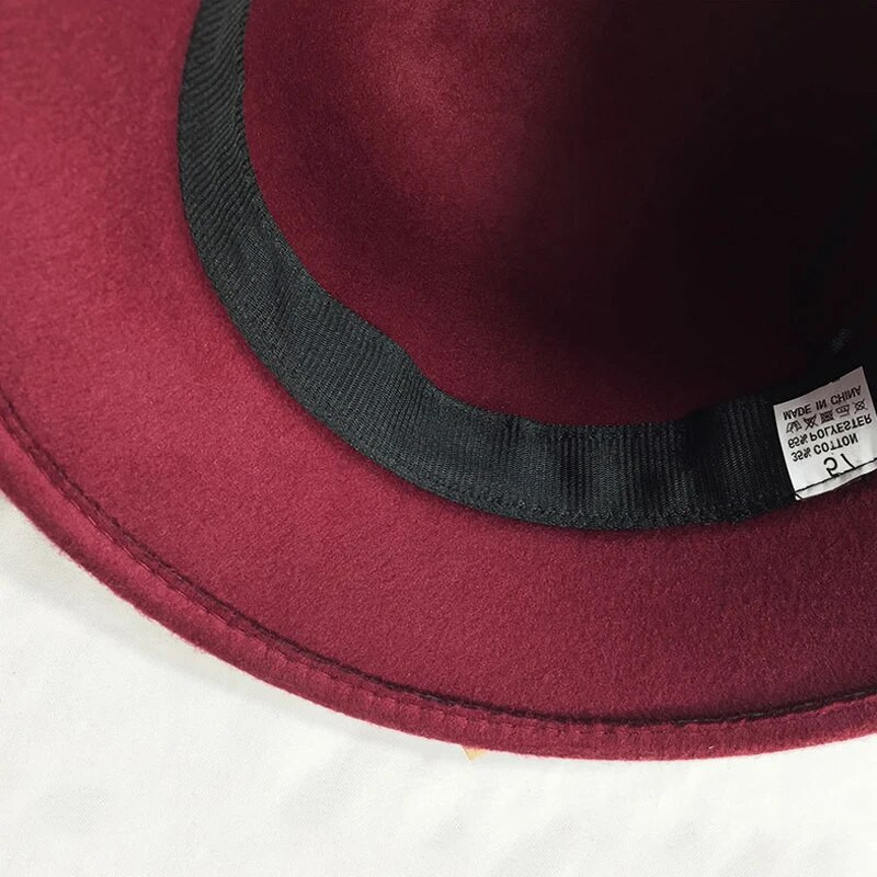 Lintpael Fedora müts naistele ühevärviline sügistalvine imitatsioon villane džässimüts Elegantne naiste kirik pulm kaussi kapoti