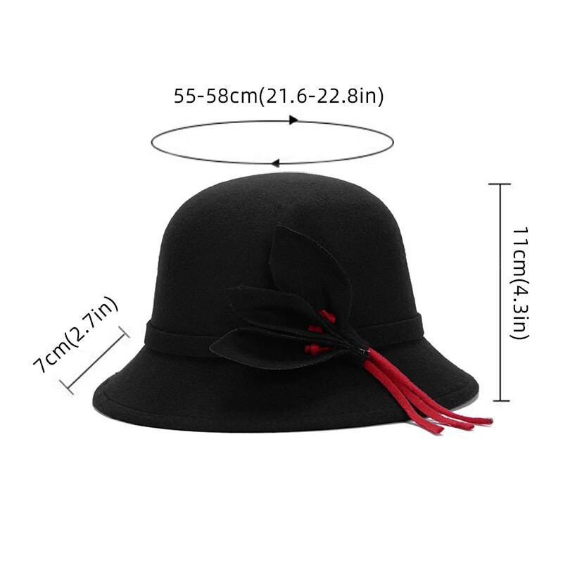 Lintpael Fedora müts naistele ühevärviline sügistalvine imitatsioon villane džässimüts Elegantne naiste kirik pulm kaussi kapoti