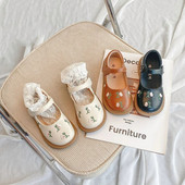 CUZULLAA jaunas meitenes princeses ādas apavi 2023. gada pavasarī, bērnu puķes, nacionālā stila deju apavi Bērnu, mazuļu meiteņu apavi