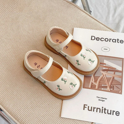 CUZULLAA jaunas meitenes princeses ādas apavi 2023. gada pavasarī, bērnu puķes, nacionālā stila deju apavi Bērnu, mazuļu meiteņu apavi