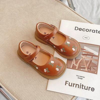 CUZULLAA jaunas meitenes princeses ādas apavi 2023. gada pavasarī, bērnu puķes, nacionālā stila deju apavi Bērnu, mazuļu meiteņu apavi