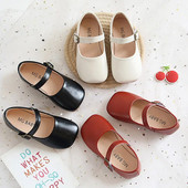 Pantofi copii Fete Mary Janes Pantofi pentru bebelusi Copii Pantofi din piele Baieti Negri Pantofi plati Alb Maro Pantofi casual Anti-alunecare Copii mici fairy