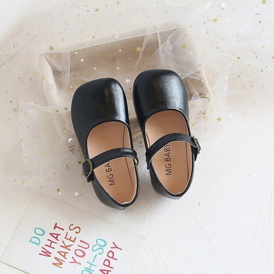 Pantofi copii Fete Mary Janes Pantofi pentru bebelusi Copii Pantofi din piele Baieti Negri Pantofi plati Alb Maro Pantofi casual Anti-alunecare Copii mici fairy