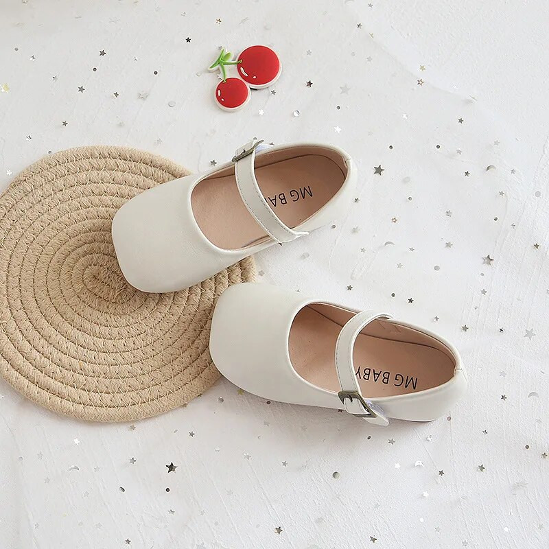 Bērnu apavi meitenēm Mary Janes apavi mazuļiem Bērnu ādas apavi zēniem melni plakaniski balti brūni ikdienas apavi Neslīdoši mazuļu pasaka