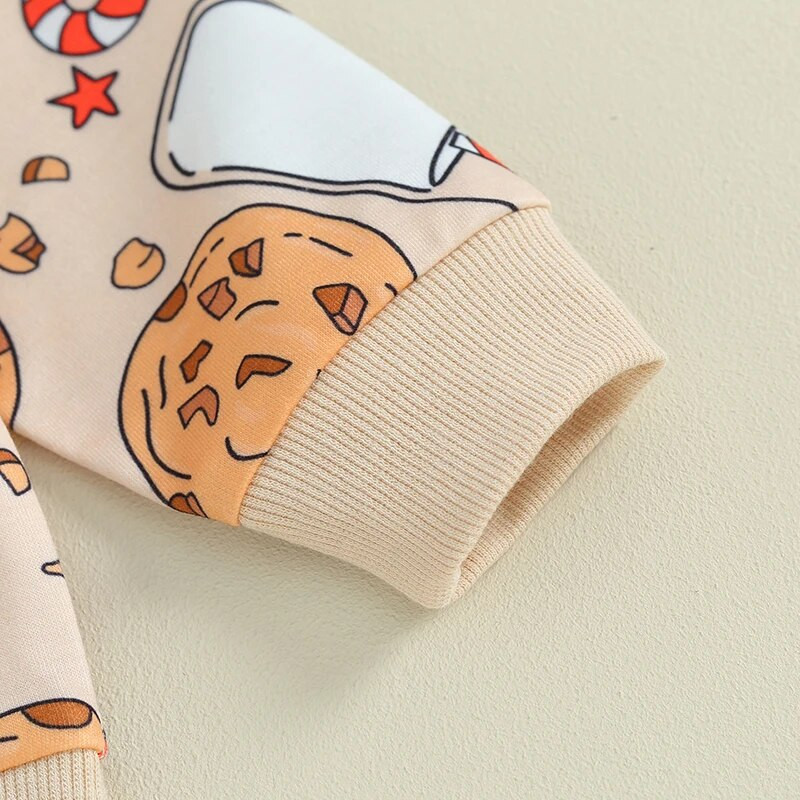 2023-09-04 Lioraitiin 0-3Y Toddler Kid Meitenes Ziemassvētku apģērbi Cepumi Cane ar garām piedurknēm Džemperis Elastīgs Bikses Komplekts Bērnu Apģērbs