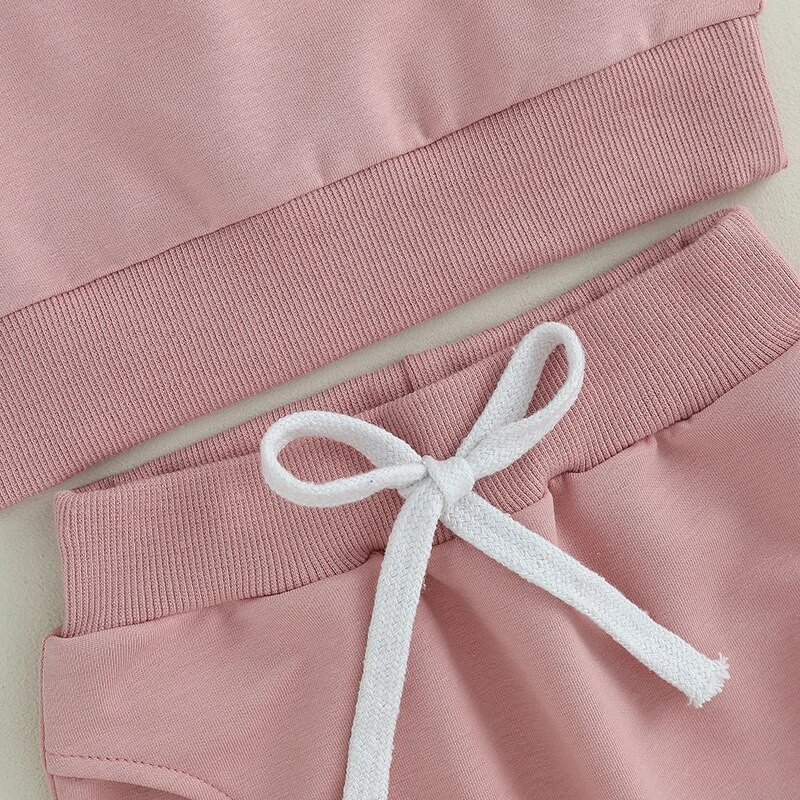 Jaundzimušo mazuļu meiteņu drēbju komplekti rudens maziem bērniem bērniem zēniem burtu apdruka ar garām piedurknēm sporta krekli Bikses 2 gab zīdaiņu apģērbu kostīmi