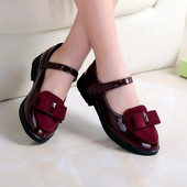 Bērnu princeses ādas apavi PU 3 krāsas ikdienas mazulis melns sarkans meiteņu modes zīmols sporta apavi deju kurpes bezmaksas piegāde