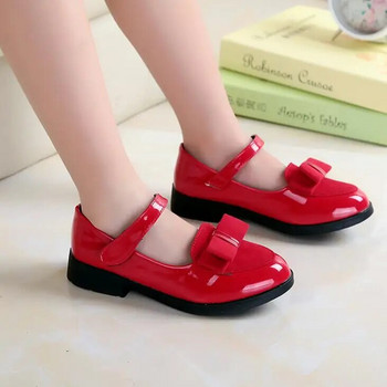 Детски кожени обувки на принцеса PU 3 цвята ежедневни бебешки черни червени момичета модна марка спортни обувки безплатна доставка обувки за танци