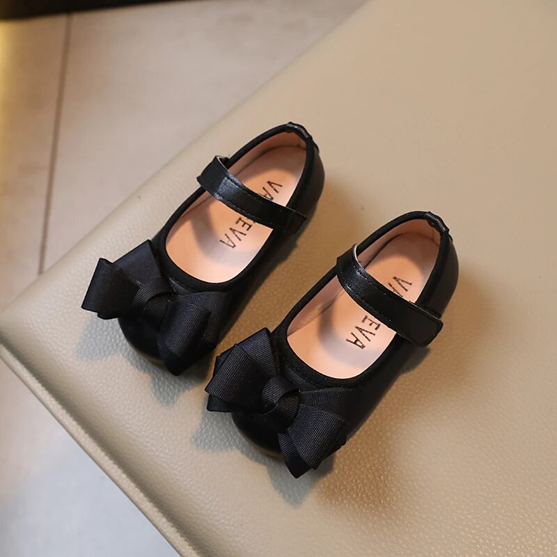 Meiteņu princeses kurpes Bowtie Sweet Elegant ar āķa cilpu ballīte bērniem plakana apavi Rudens Elastīgi 21-30 Pilnīgi piemēroti mazuļu bērnu apavi