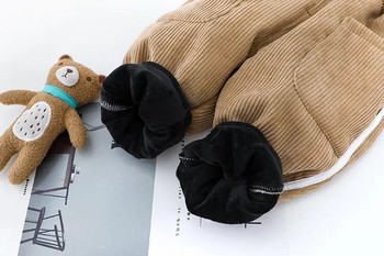 Βρεφικά αγόρια κοριτσίστικα ρούχα Φθινοπωρινό χειμερινό παιδικό κοστούμι Cartoon Bear πουλόβερ + Plus Velvet Ζεστό κοτλέ παντελόνι Βρεφικό κοστούμι δύο τεμαχίων