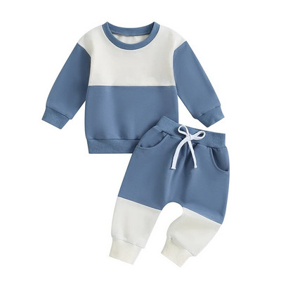 Copii Bebeluși Copii mici Băieți ținute de toamnă Hanorace cu mânecă lungă și pantaloni cu talie elastică pentru nou-născuți Set de haine
