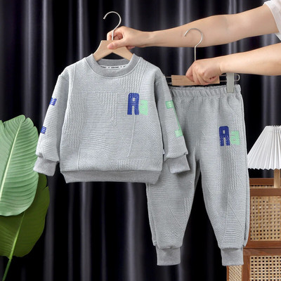 Nou Bebeluși Fete Băieți Îmbrăcăminte de primăvară Copii Printe Complet Litere Costum Bumbac Copii Tricou Pantaloni Lungi 2 Buc/Seturi Trening pentru sugari