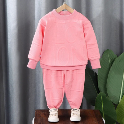 Nou Bebeluși Fete Băieți Îmbrăcăminte de primăvară Copii Printe Complet Litere Costum Bumbac Copii Tricou Pantaloni Lungi 2 Buc/Seturi Trening pentru sugari