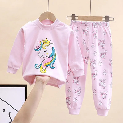 Nou Bebeluși Fete Băieți Îmbrăcăminte de primăvară Copii Printe Complet Litere Costum Bumbac Copii Tricou Pantaloni Lungi 2 Buc/Seturi Trening pentru sugari