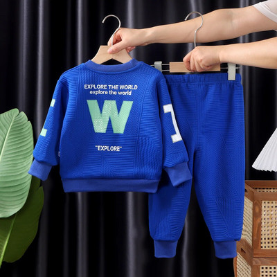 Nou Bebeluși Fete Băieți Îmbrăcăminte de primăvară Copii Printe Complet Litere Costum Bumbac Copii Tricou Pantaloni Lungi 2 Buc/Seturi Trening pentru sugari
