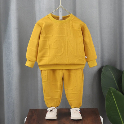 Nou Bebeluși Fete Băieți Îmbrăcăminte de primăvară Copii Printe Complet Litere Costum Bumbac Copii Tricou Pantaloni Lungi 2 Buc/Seturi Trening pentru sugari