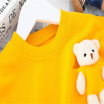 Μόδα ανοιξιάτικο και φθινόπωρο παιδικό σετ ρούχων Παιδικό μωρό αγόρι κορίτσι Casual μπλουζάκια Παιδικό τζιν 2 τμχ Ρούχα για μωρό αγόρι