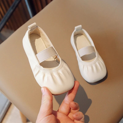 Meiteņu ādas apavi Ērti bērniem Vieglas, mīkstas zoles plakanas kurpes pavasara rudens bērniem princešu apavi 23-34 izmērs