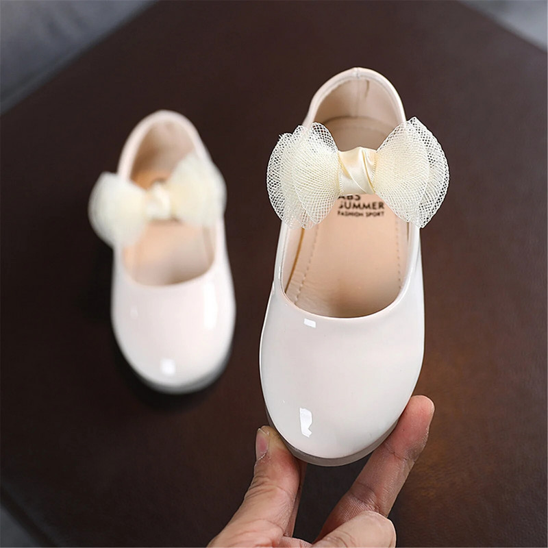 Bērnu meiteņu apavi Princeses Ballet Flats ballītes Kāzu apavi Bowknot PU ādas apavi Bērnu vasaras dzīvokļi 1-6 G