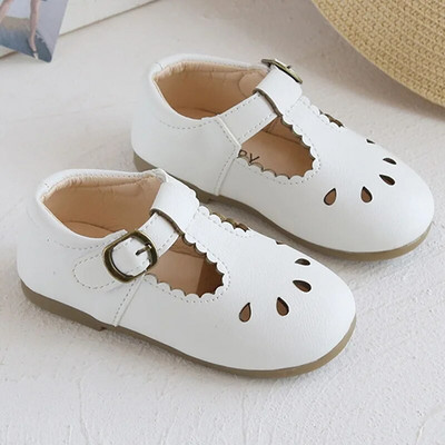 Bērnu ādas apavi zēniem, meiteņu apavi bērniem, mīksta apakšdaļa, PU ādas sandales, dobas mazuļu čības CSH1250