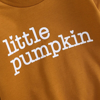 Επιστολή Εκτύπωση Σετ ρούχων για αγόρια για μικρά παιδιά Φθινοπωρινά χειμωνιάτικα μακρυμάνικα πουλόβερ μπλούζες ριγέ μακρύ παντελόνι 2 τμχ Halloween Clostum