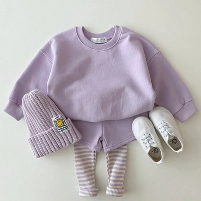 Kūdikių medvilniniai meškiukai siuvinėjimo mezgimo rinkiniai Vaikai berniukai Mergaitės Pavasarinis laisvas sportinis kostiumas megztiniai Viršutiniai + kelnės 2 vnt. rinkiniai Drabužiai 1-5Y