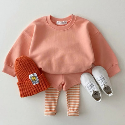 Kūdikių medvilniniai meškiukai siuvinėjimo mezgimo rinkiniai Vaikai berniukai Mergaitės Pavasarinis laisvas sportinis kostiumas megztiniai Viršutiniai + kelnės 2 vnt. rinkiniai Drabužiai 1-5Y