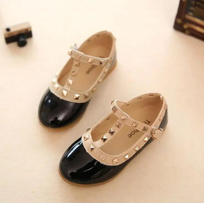 laste vabaajajalatsid tüdrukud kevad sügis nahast kingad mood Neetprintsess beebikingad Laste tüdrukute sandaalid