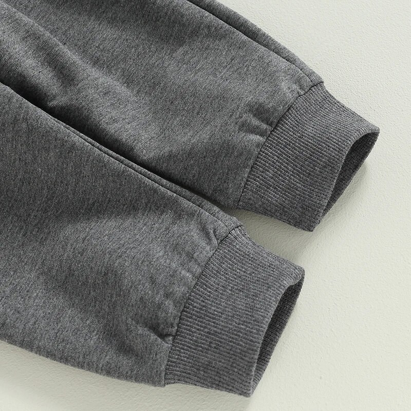 Ikdienas jauni mazuļu zēnu meiteņu rudens tērpi treniņtērps, izšuvums, kabata, garām piedurknēm, sporta krekli + garas bikses, 2 gab. bērnu apģērbu komplekts