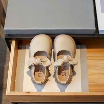 Δερμάτινα παπούτσια για κορίτσια 2023 Άνοιξη φθινόπωρο Νέο μωρό κορίτσι με φιόγκο Πριγκίπισσα Παιδικά παπούτσια Κορεάτικο στυλ Μικρά Παιδιά Mary Janes PU