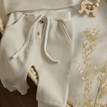 Ma&Baby 0-3 ετών Φθινόπωρο Χειμώνας Βρεφικό Σετ ρούχων για κοριτσάκι για νεογέννητο βρέφος Μπλουζάκια με κουμπιά παντελόνια casual outfits Ρούχα