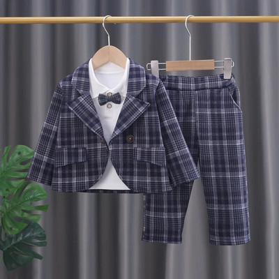 2023. gada jauns modes bērnu apģērbs bērnu ķēdes veste džentlmeņu uzvalks zēnu vienkrāsaina veste Kaklasaites krekls trīsdaļīgs formāla vakarkleita