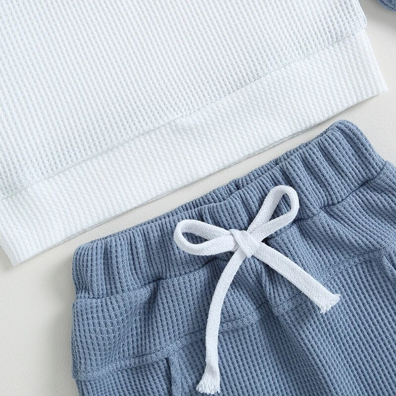 Laste riided komplektid beebile Patchwork Vahvli T-särgid Dressipärgid Püksid Sügisriided Vabaaja poiste Spordidressid Komplektid Spordirõivad