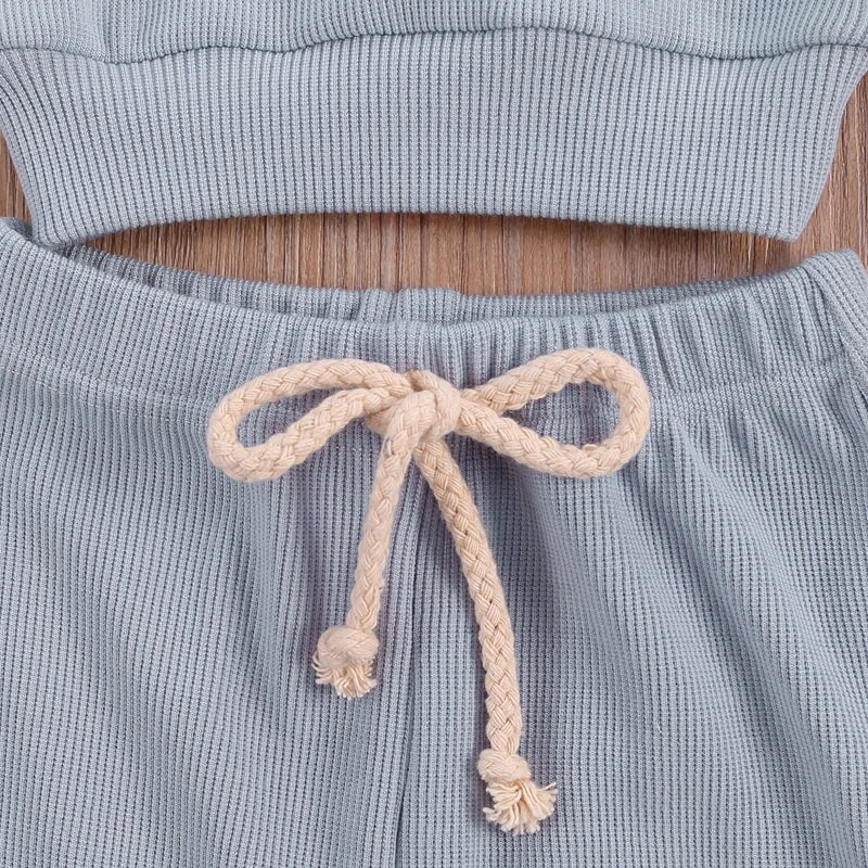 lioraitiin 0-24M Mewborn Baby Girls Boys Vienspalvių drabužių rinkinys Rainbow Siuvinėjimas ilgomis rankovėmis O formos kakleliu + ilgos kelnės