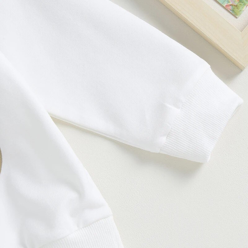 Kompleti hlača za malu djecu, 2 komada, dugih rukava, O izrez, majice s printom na slovo Kompleti hlača s uzicom