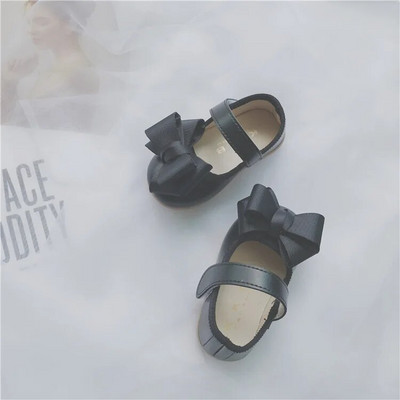 Pantof din piele pentru copii Pantof elegant pentru fetiță cu fundătură pentru copii Pantofi de prințesă de culoare uni și puțin adânci Pantofi pentru copii pentru fetiță Pantofi Mary Jane