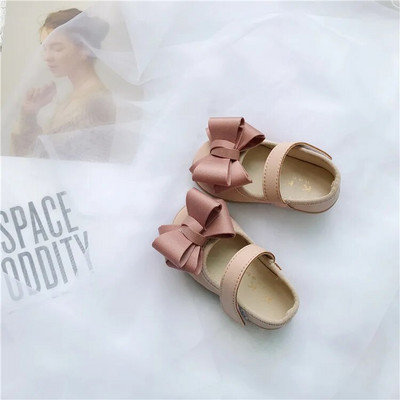 Pantof din piele pentru copii Pantof elegant pentru fetiță cu fundătură pentru copii Pantofi de prințesă de culoare uni și puțin adânci Pantofi pentru copii pentru fetiță Pantofi Mary Jane