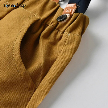 Τοπ και κορυφαίο φθινοπωρινό χειμερινό βρεφικό σετ ρούχων για αγόρια μακρυμάνικο ριγέ μπλουζάκι παπιγιόν+ζαρτιέρες βρεφική στολή τζέντλεμαν