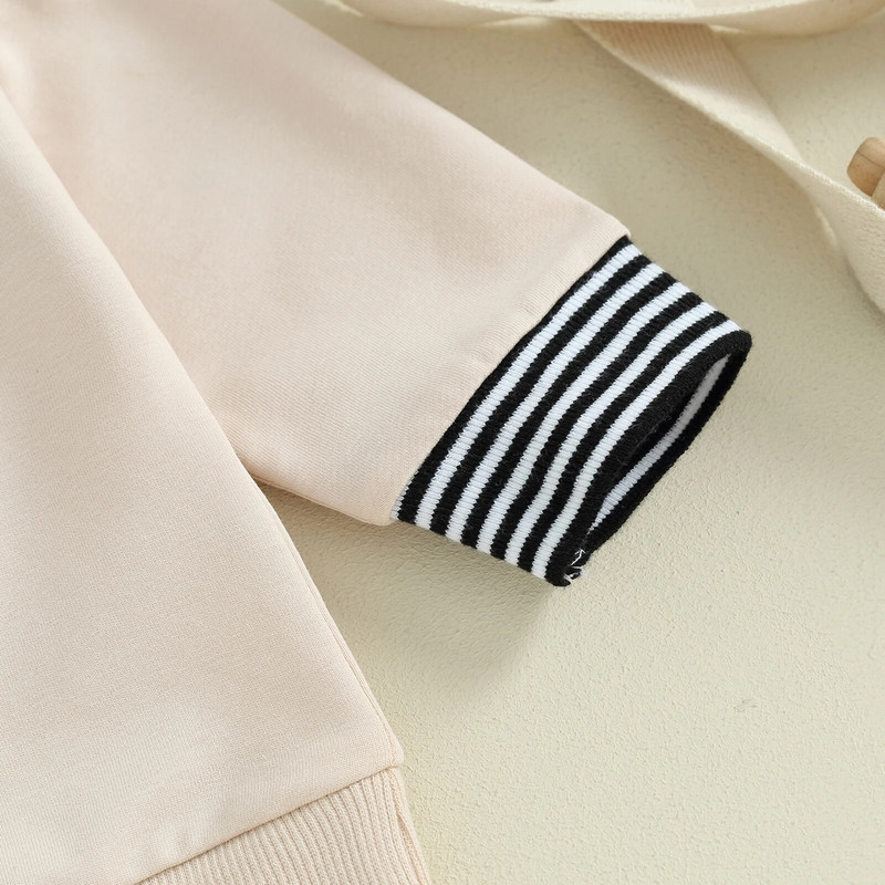 Pudcoco Toddler Zēniem Meiteņu rudens tērpi Burtu izšūšana Apkalpes kakla izgriezums Garām piedurknēm Džemperi Bikses 2Gb rudens apģērbu komplekts 0-3T