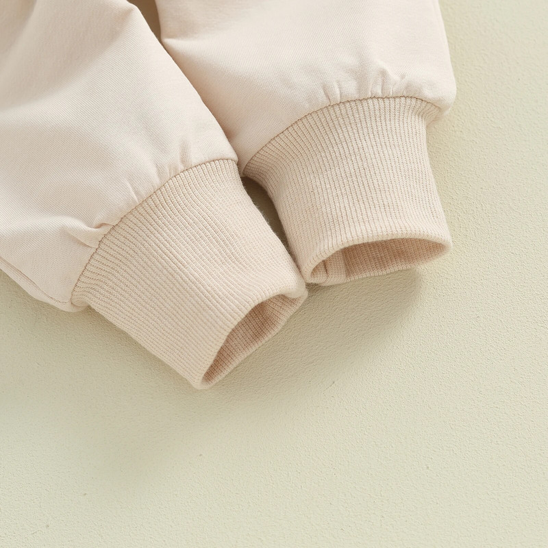 Pudcoco Toddler Zēniem Meiteņu rudens tērpi Burtu izšūšana Apkalpes kakla izgriezums Garām piedurknēm Džemperi Bikses 2Gb rudens apģērbu komplekts 0-3T