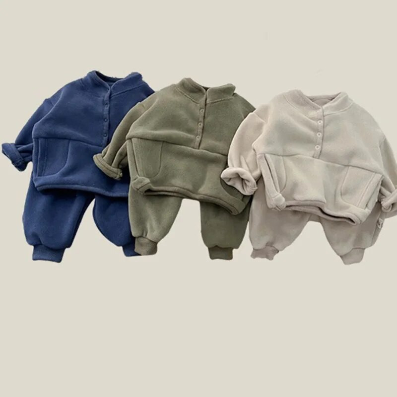 MILANCE bērnu drēbju komplekts ziemai, jauns meiteņu kapuci, uzvalks, biezs flīsa džemperis un bikses, 2 gab.