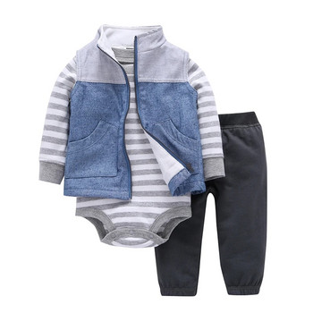 комплект дрехи за бебета Baby bebes Boy Girl, якета с дълъг ръкав и качулка, панталони, 3PCS бебешко облекло, памучни дрехи за новородено