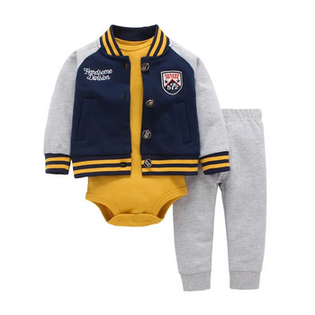 комплект дрехи за бебета Baby bebes Boy Girl, якета с дълъг ръкав и качулка, панталони, 3PCS бебешко облекло, памучни дрехи за новородено