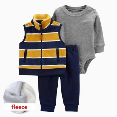 zīdaiņu Baby bebes Boy Girl drēbju komplekts, jakas ar garām piedurknēm ar kapuci bodiju bikses, 3 gab mazuļa apģērbs, jaundzimušā drēbes kokvilnas