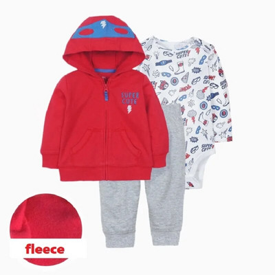 zīdaiņu Baby bebes Boy Girl drēbju komplekts, jakas ar garām piedurknēm ar kapuci bodiju bikses, 3 gab mazuļa apģērbs, jaundzimušā drēbes kokvilnas