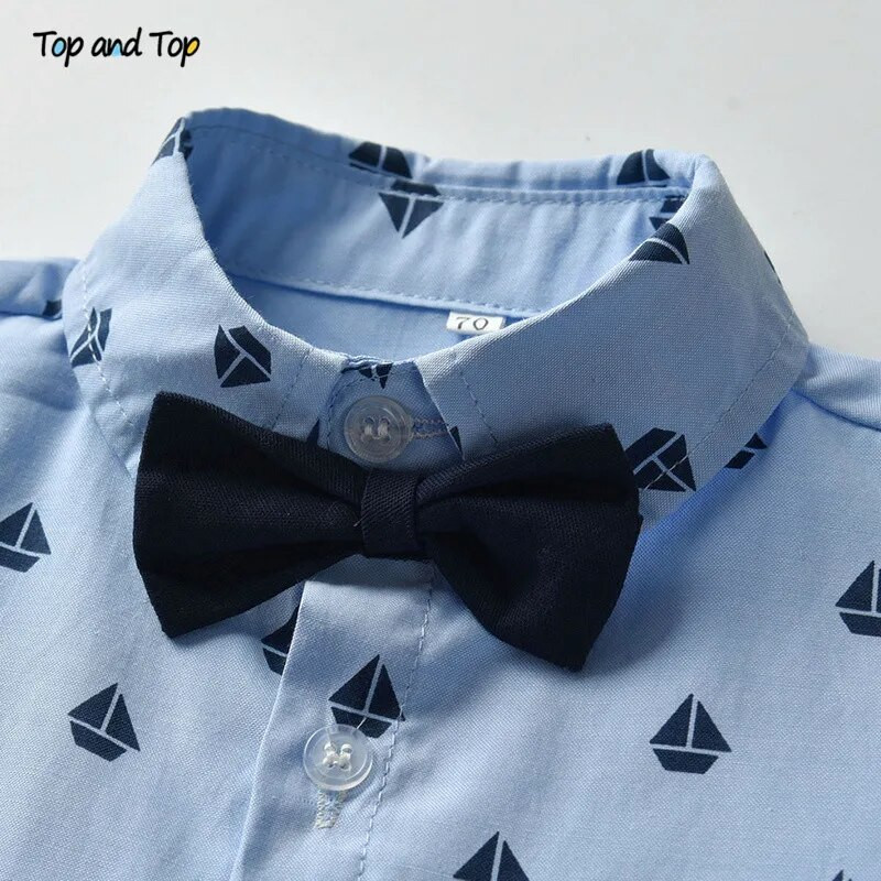 Top un Top rudens ziemas Ziemas Zēnu apģērbu komplekts Garām piedurknēm Rokas krekls + Veste + Bikses 3Gb Džentlmeņu zēnu ikdienas apģērbi