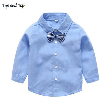 Κορυφαία και κορυφαία σετ ανδρικών ρούχων για αγόρια Φθινοπωρινά παιδικά επίσημα κοστούμια μακρυμάνικο πουκάμισο+ζαρτιέρες παντελόνια casual για αγόρια