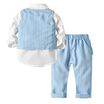Χονδρική πώληση γιλέκο για αγόρι πουκάμισο κοστούμια blazers ρούχα Επίσημο πάρτι ριγέ παντελόνι λιανικής Παιδικά ενδύματα αγοριών